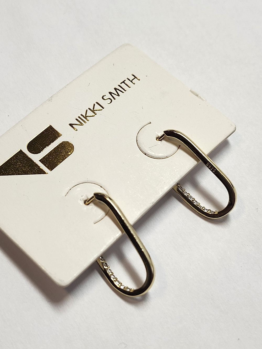 Nikki Smith Alaina 14K Gold Plated Oval Hoop Earrings